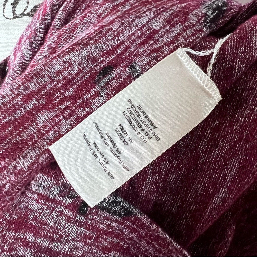 Wilfred free long sleeve cropped top small maroon women’s Anthropologie - Picture 4 of 5